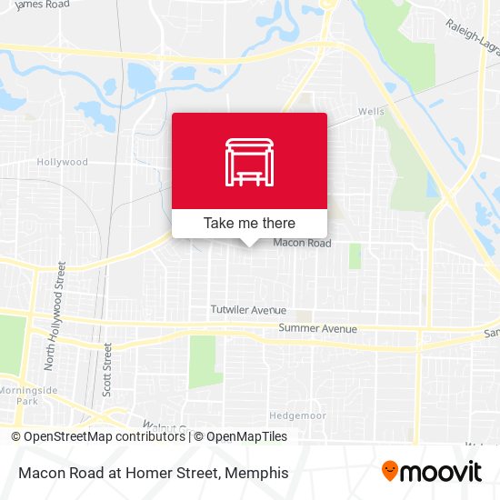 Macon Road at Homer Street map
