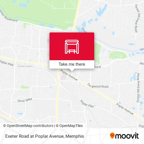 Exeter Road at Poplar Avenue map