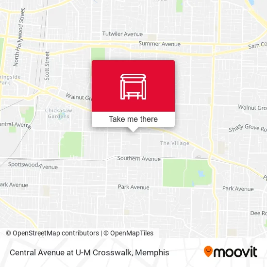 Mapa de Central Avenue at U-M Crosswalk