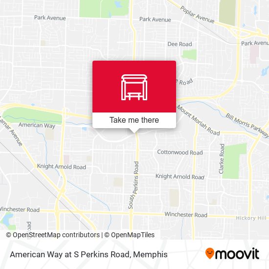 American Way at S Perkins Road map