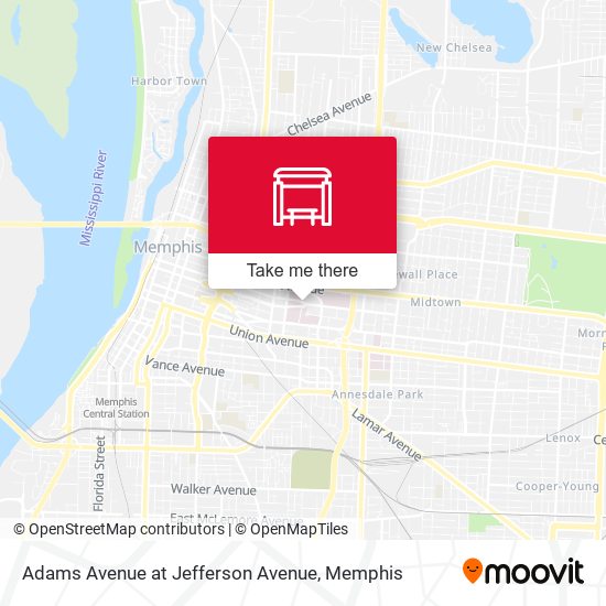 Adams Avenue at Jefferson Avenue map