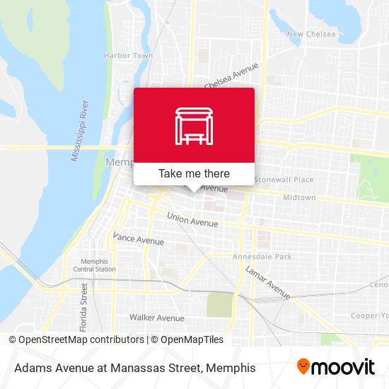 Mapa de Adams Avenue at Manassas Street