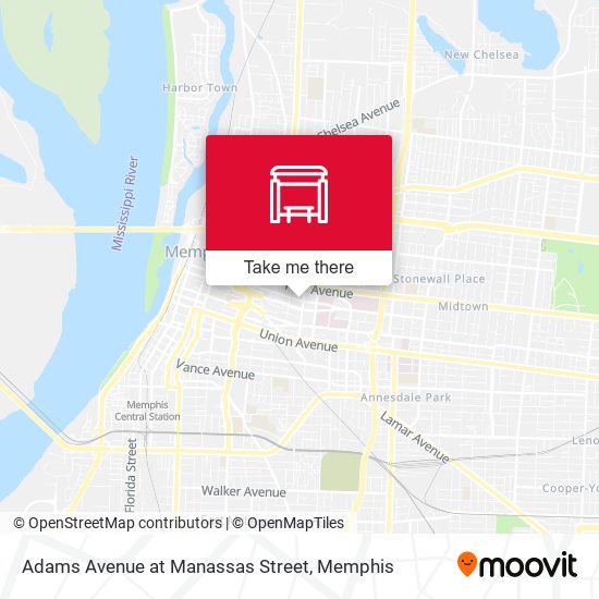 Adams Avenue at Manassas Street map