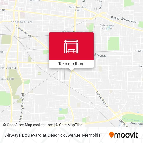 Airways Boulevard at Deadrick Avenue map