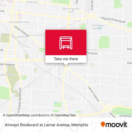 Airways Boulevard at Lamar Avenue map