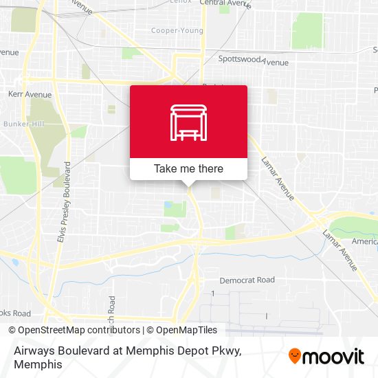 Mapa de Airways Boulevard at Memphis Depot Pkwy