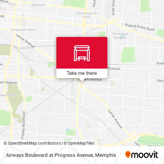 Airways Boulevard at Progress Avenue map