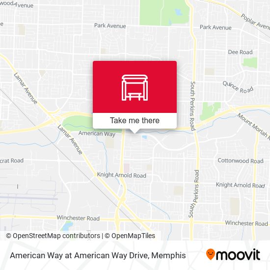 American Way at American Way Drive map