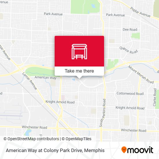 Mapa de American Way at Colony Park Drive