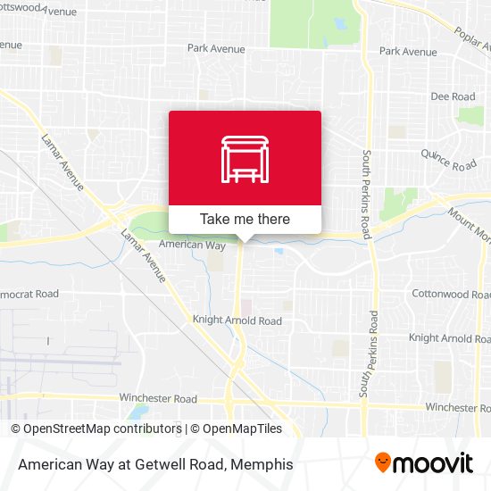 Mapa de American Way at Getwell Road