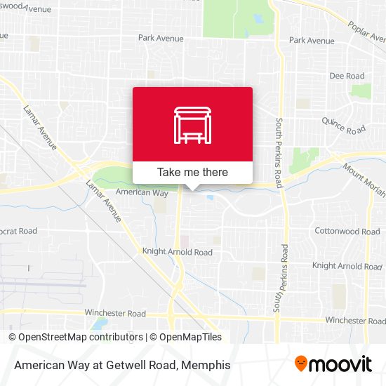 Mapa de American Way at Getwell Road