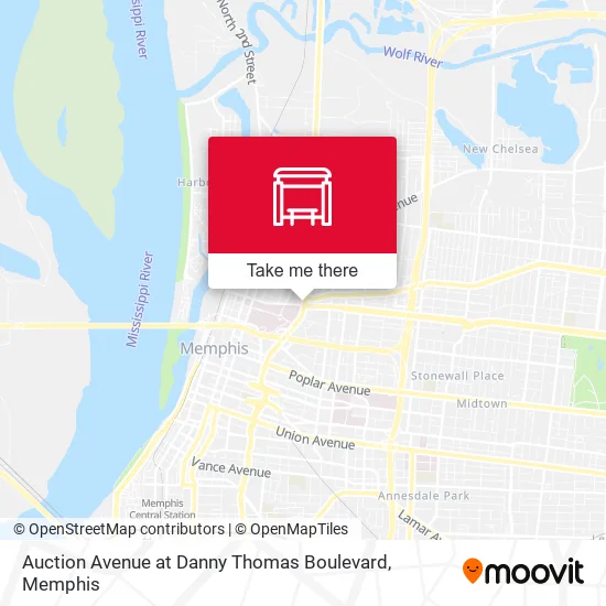 Mapa de Auction Avenue at Danny Thomas Boulevard