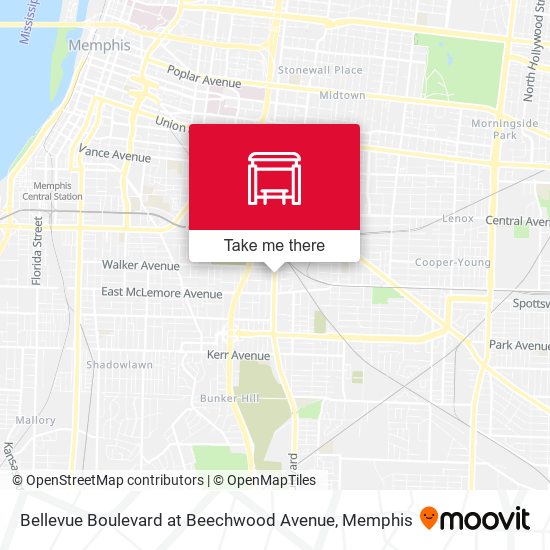 Bellevue Boulevard at Beechwood Avenue map