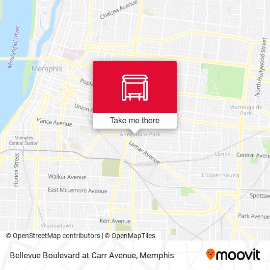 Bellevue Boulevard at Carr Avenue map