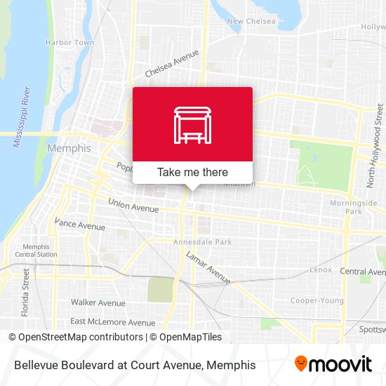 Bellevue Boulevard at Court Avenue map