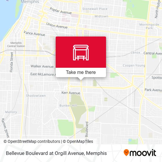 Bellevue Boulevard at Orgill Avenue map