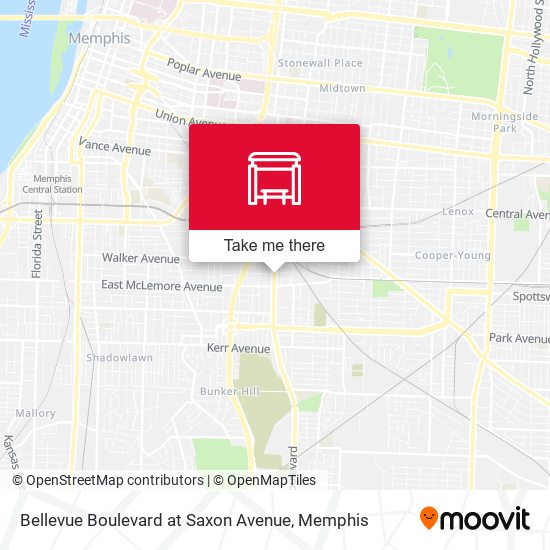 Bellevue Boulevard at Saxon Avenue map