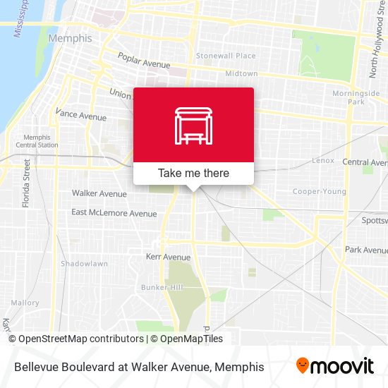 Bellevue Boulevard at Walker Avenue map