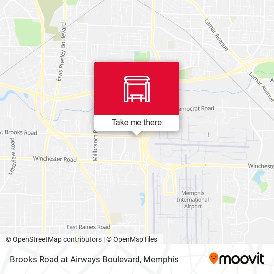 Brooks Road at Airways Boulevard map