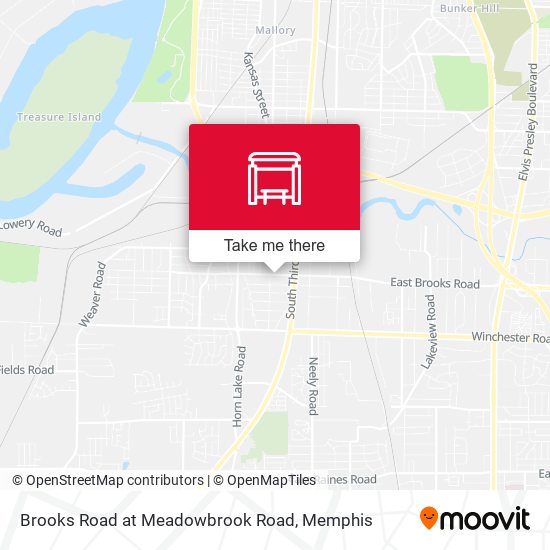 Mapa de Brooks Road at Meadowbrook Road