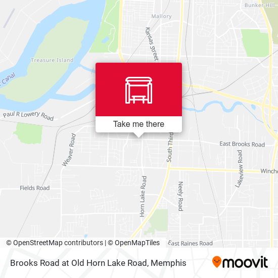 Brooks Road at Old Horn Lake Road map