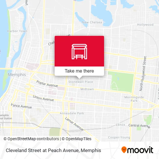 Mapa de Cleveland Street at Peach Avenue
