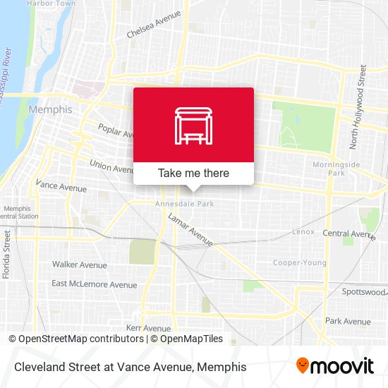 Cleveland Street at Vance Avenue map