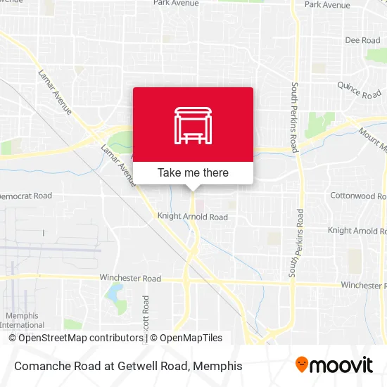Mapa de Comanche Road at Getwell Road