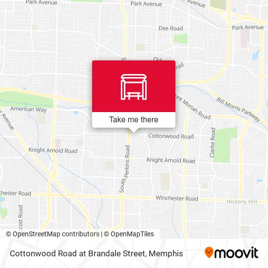 Cottonwood Road at Brandale Street map