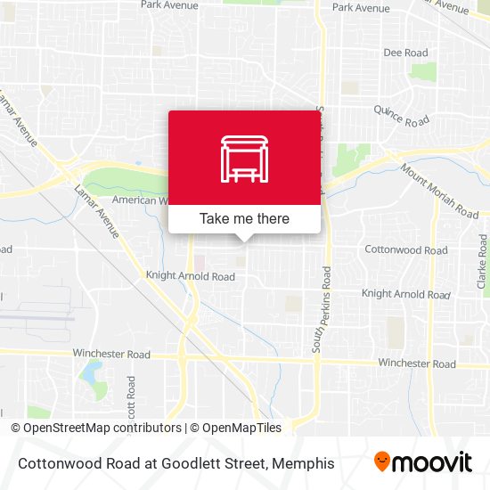 Cottonwood Road at Goodlett Street map