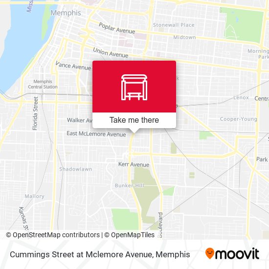 Cummings Street at Mclemore Avenue map