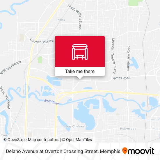 Delano Avenue at Overton Crossing Street map