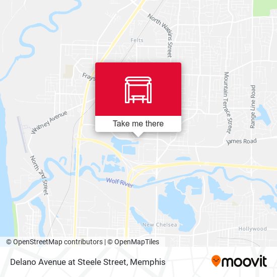 Mapa de Delano Avenue at Steele Street