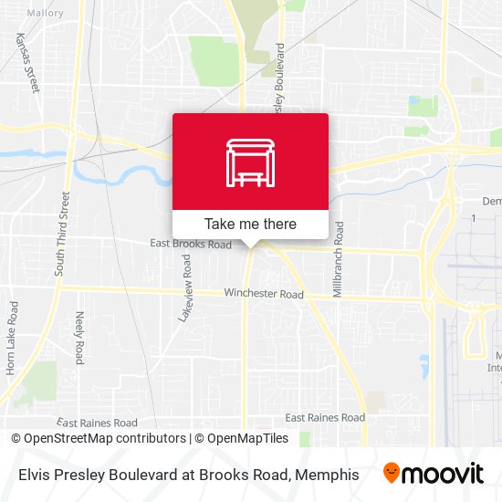 Mapa de Elvis Presley Boulevard at Brooks Road