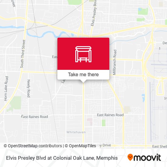 Elvis Presley Blvd at Colonial Oak Lane map