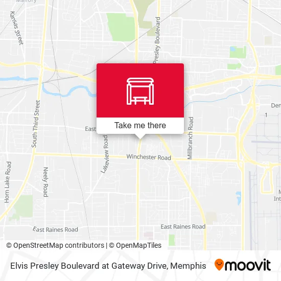 Mapa de Elvis Presley Boulevard at Gateway Drive
