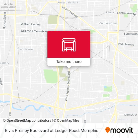 Mapa de Elvis Presley Boulevard at Ledger Road