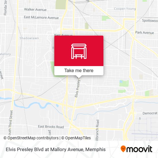 Elvis Presley Blvd at Mallory Avenue map