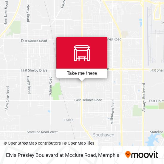 Elvis Presley Boulevard at Mcclure Road map