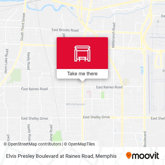 Elvis Presley Boulevard at Raines Road map