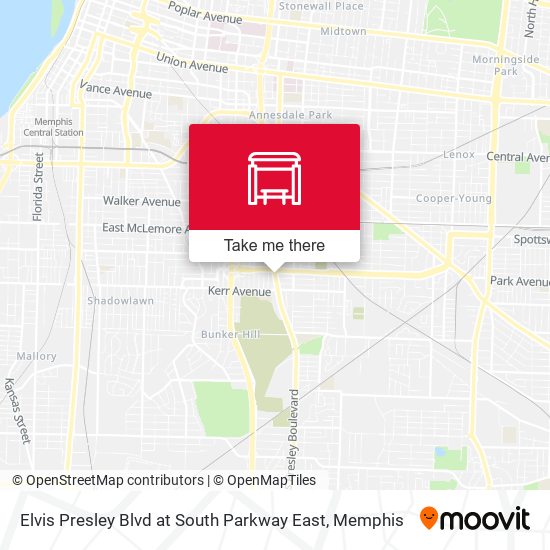 Elvis Presley Blvd at South Parkway East map