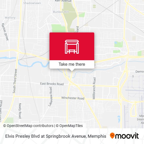 Elvis Presley Blvd at Springbrook Avenue map