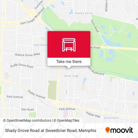 Shady Grove Road at Sweetbrier Road map