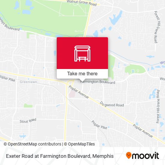 Exeter Road at Farmington Boulevard map