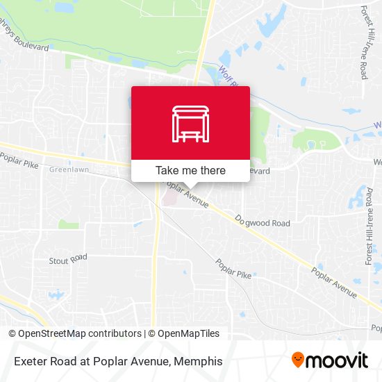 Exeter Road at Poplar Avenue map