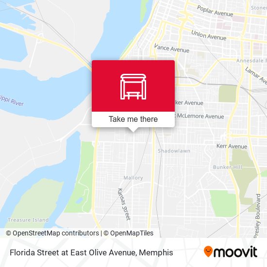 Florida Street at East Olive Avenue map
