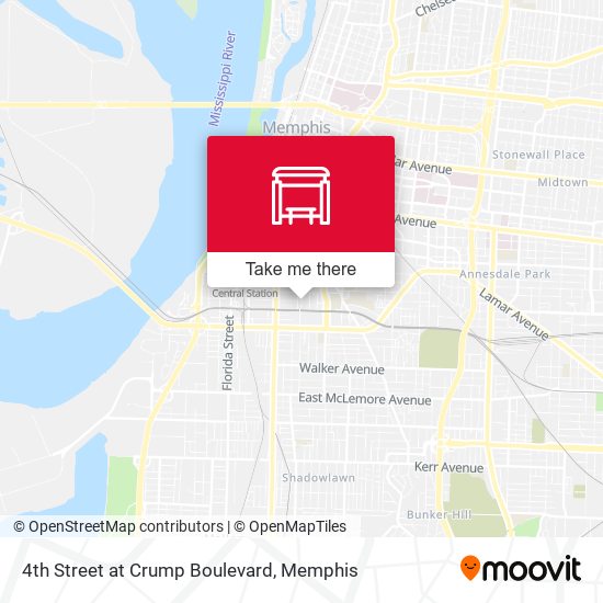 4th Street at Crump Boulevard map