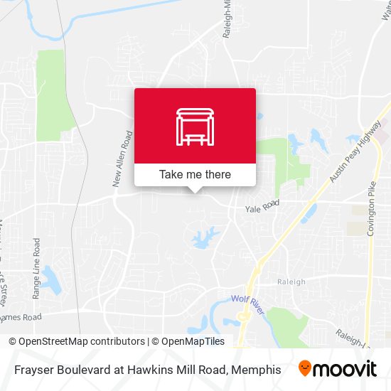 Frayser Boulevard at Hawkins Mill Road map