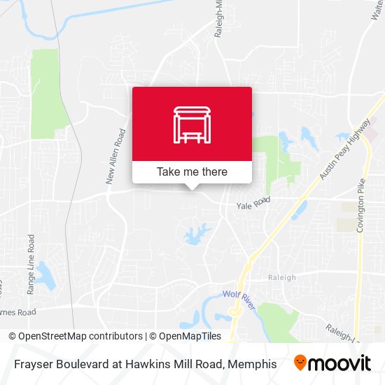 Frayser Boulevard at Hawkins Mill Road map