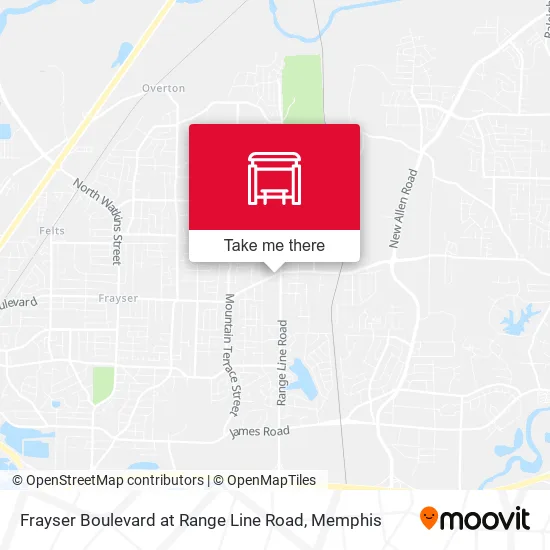 Mapa de Frayser Boulevard at Range Line Road